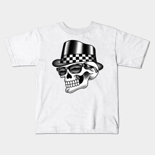 American Traditional Checkered Skull Kids T-Shirt